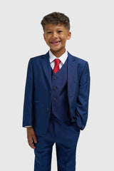 Boys Ford Blue Three Piece Suit