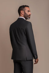 Furious ivory waistcoat with Furious olive three piece suit back