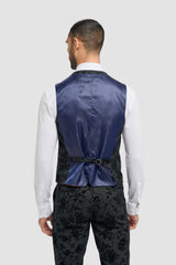 Georgi Floral Double Breasted Waistcoat - House of Cavani