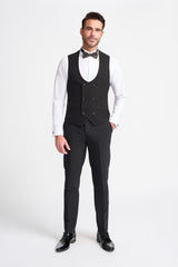 Malibu Black Scoop Waistcoat