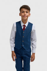 Boys Orson Blue Three Piece Suit
