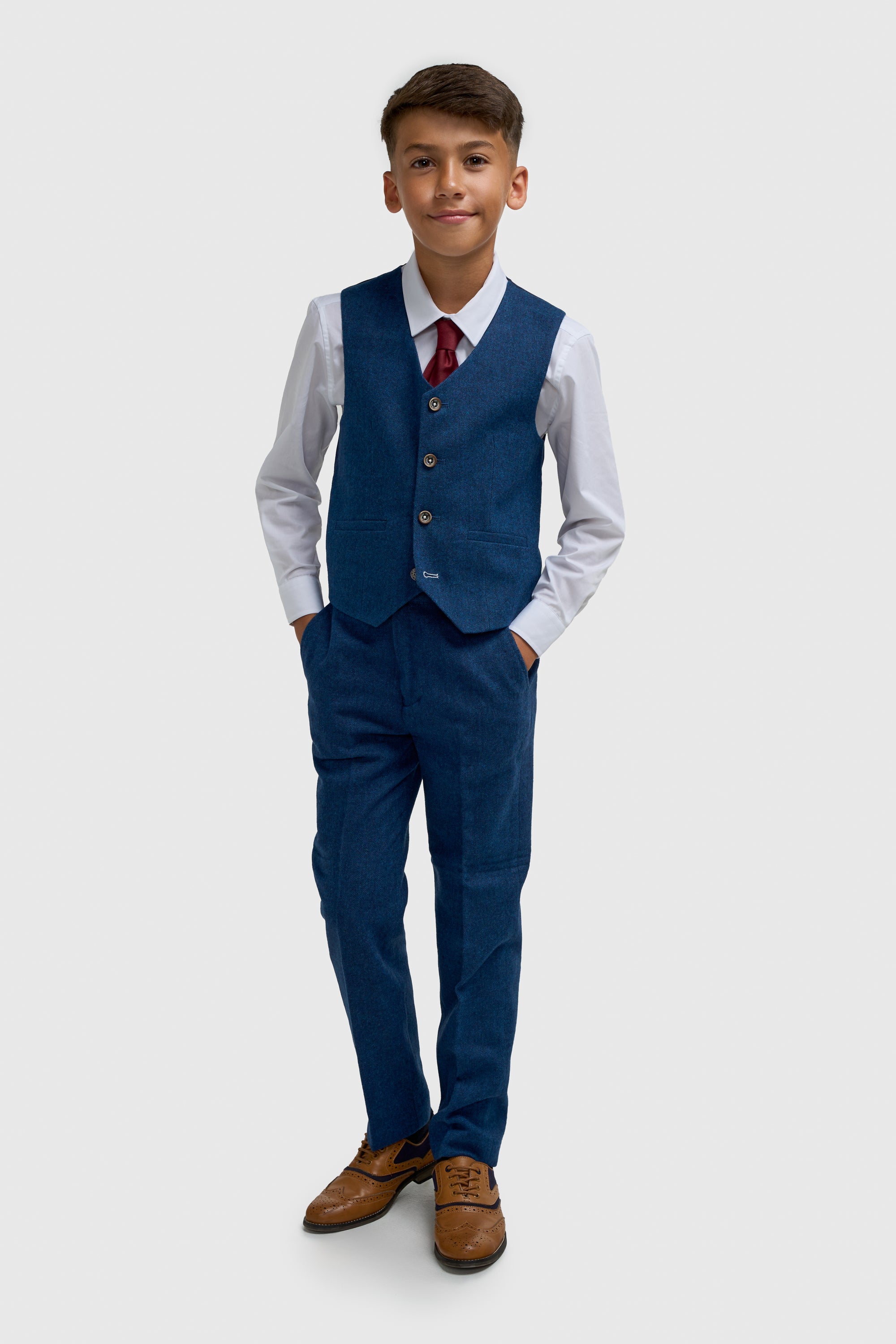 Boys Orson Blue Three Piece Suit