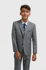 Boys Reegan Grey Three Piece Suit