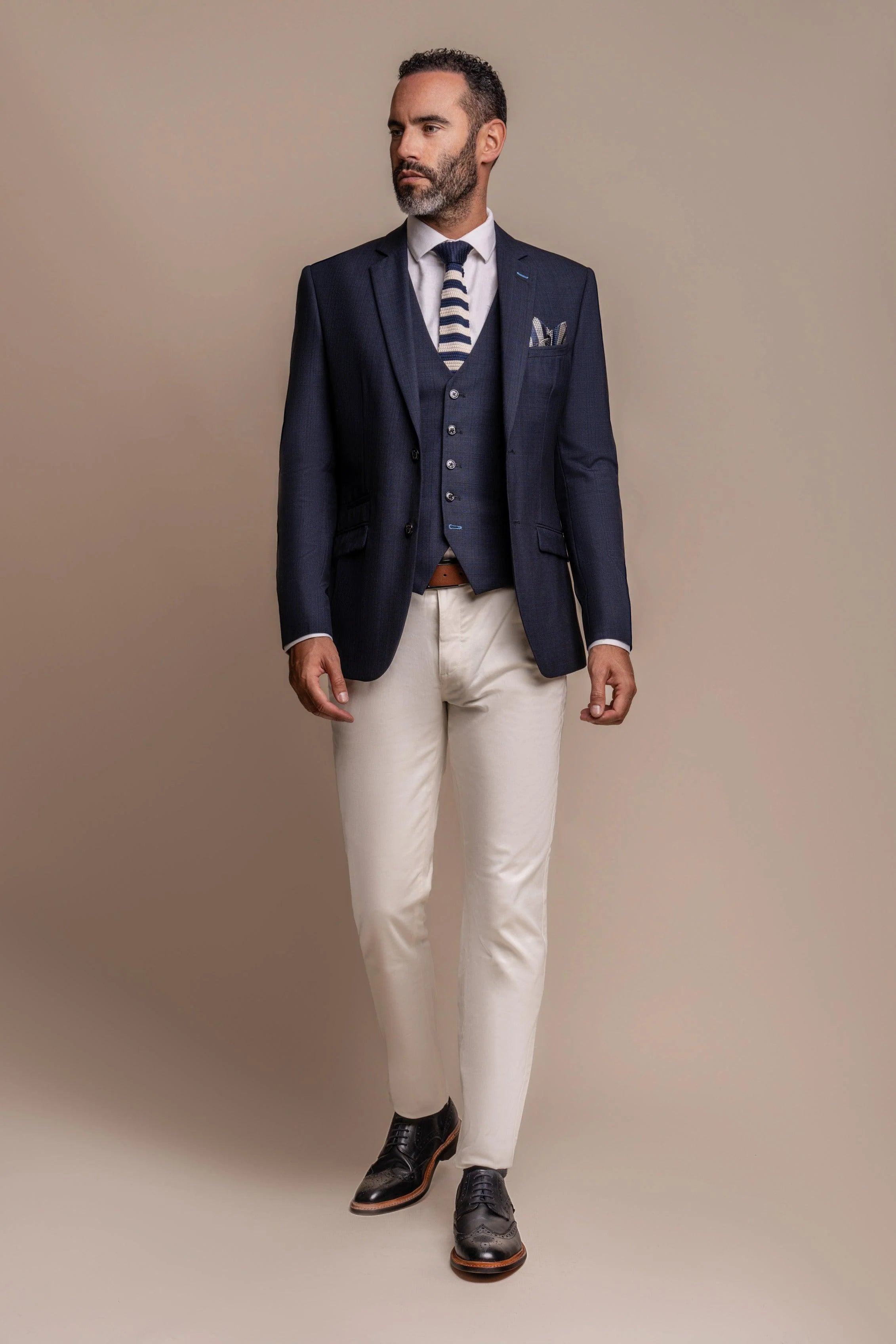 Seeba Seeba Navy with Dakota Ecru Chinos – House of Cavani