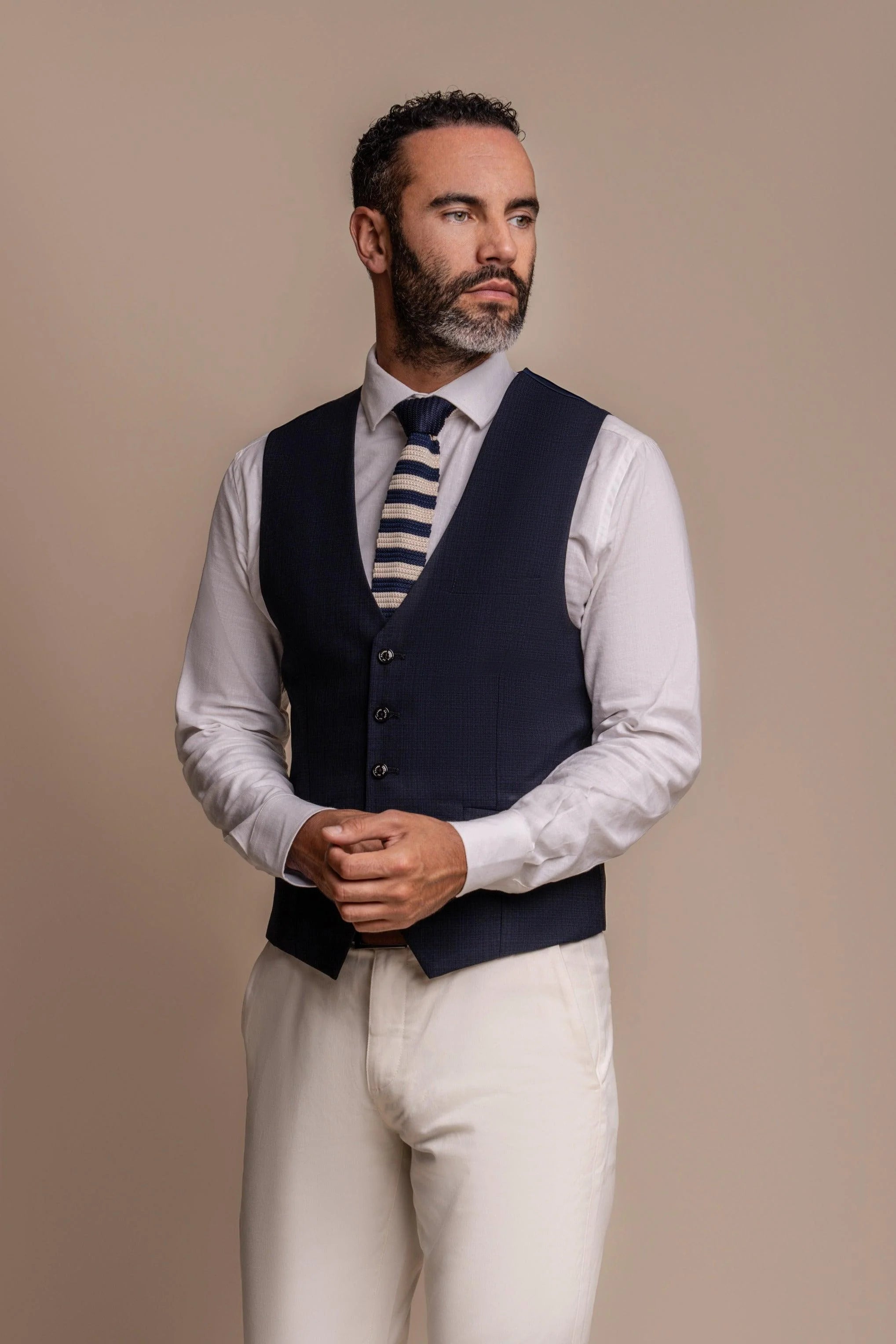 Seeba Seeba Navy with Dakota Ecru Chinos – House of Cavani