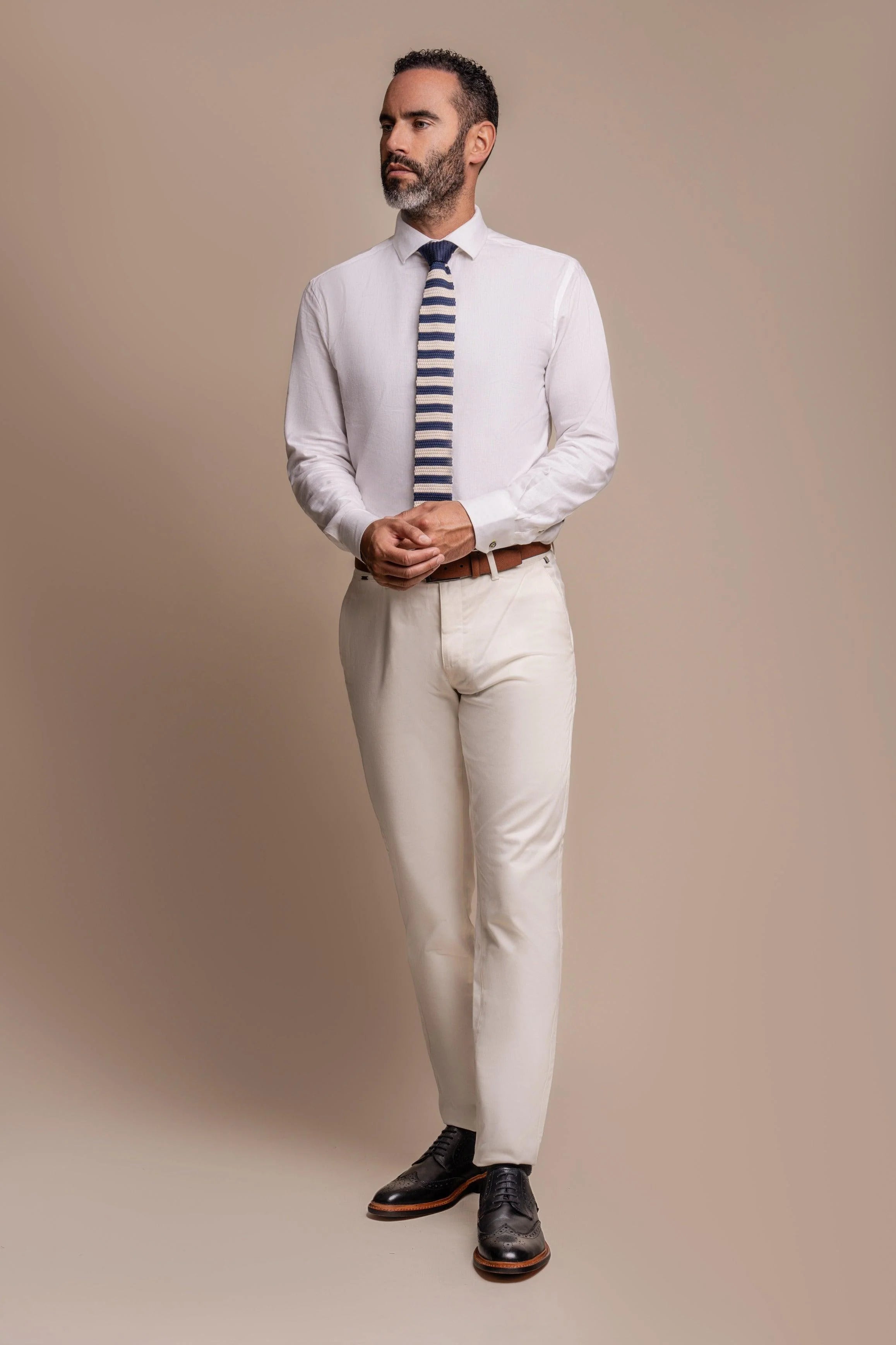Seeba Seeba Navy with Dakota Ecru Chinos – House of Cavani