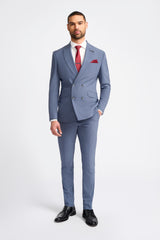 Victorious Double Breasted Dove Two Piece Suit