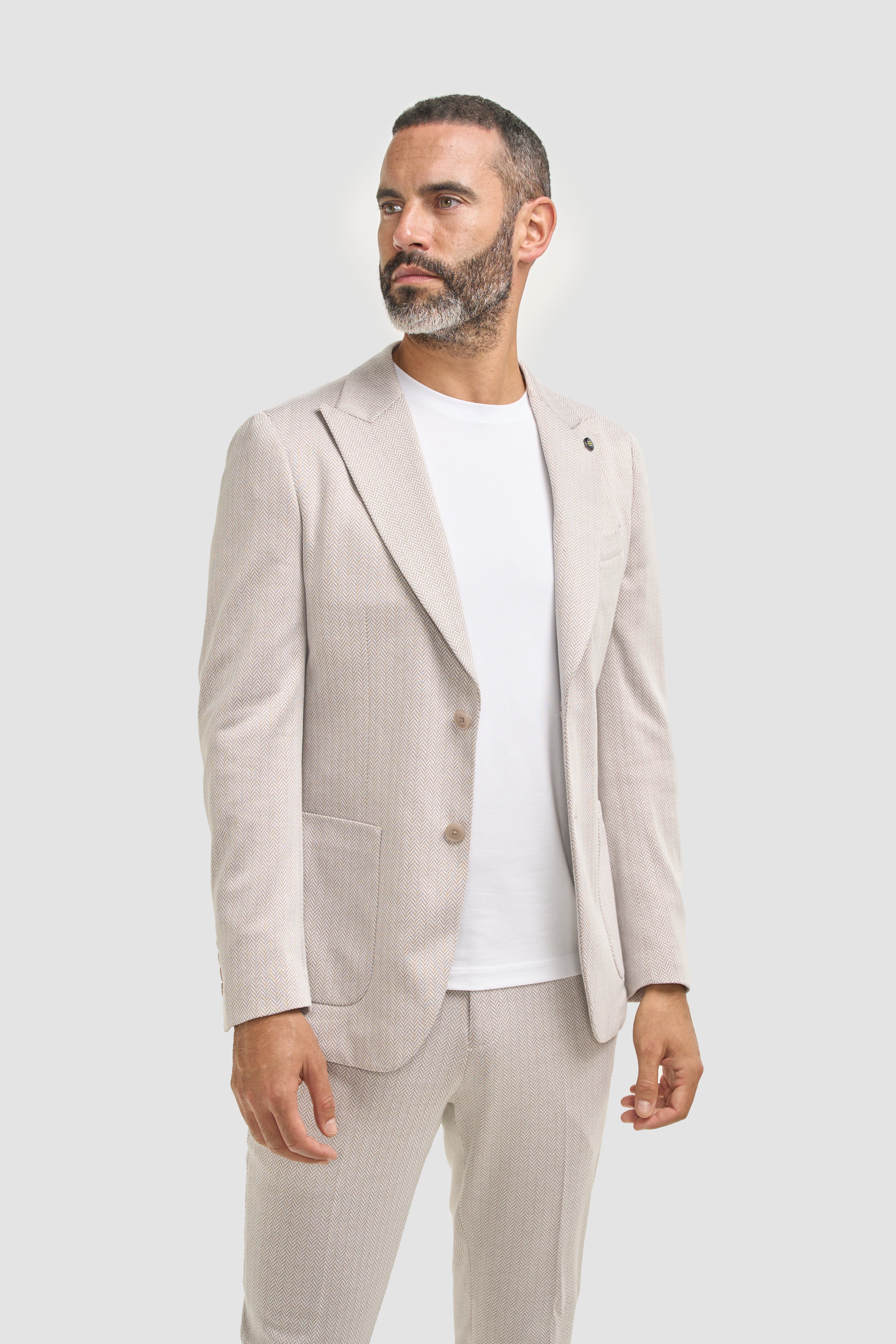 Vasco Beige Two Piece Suit