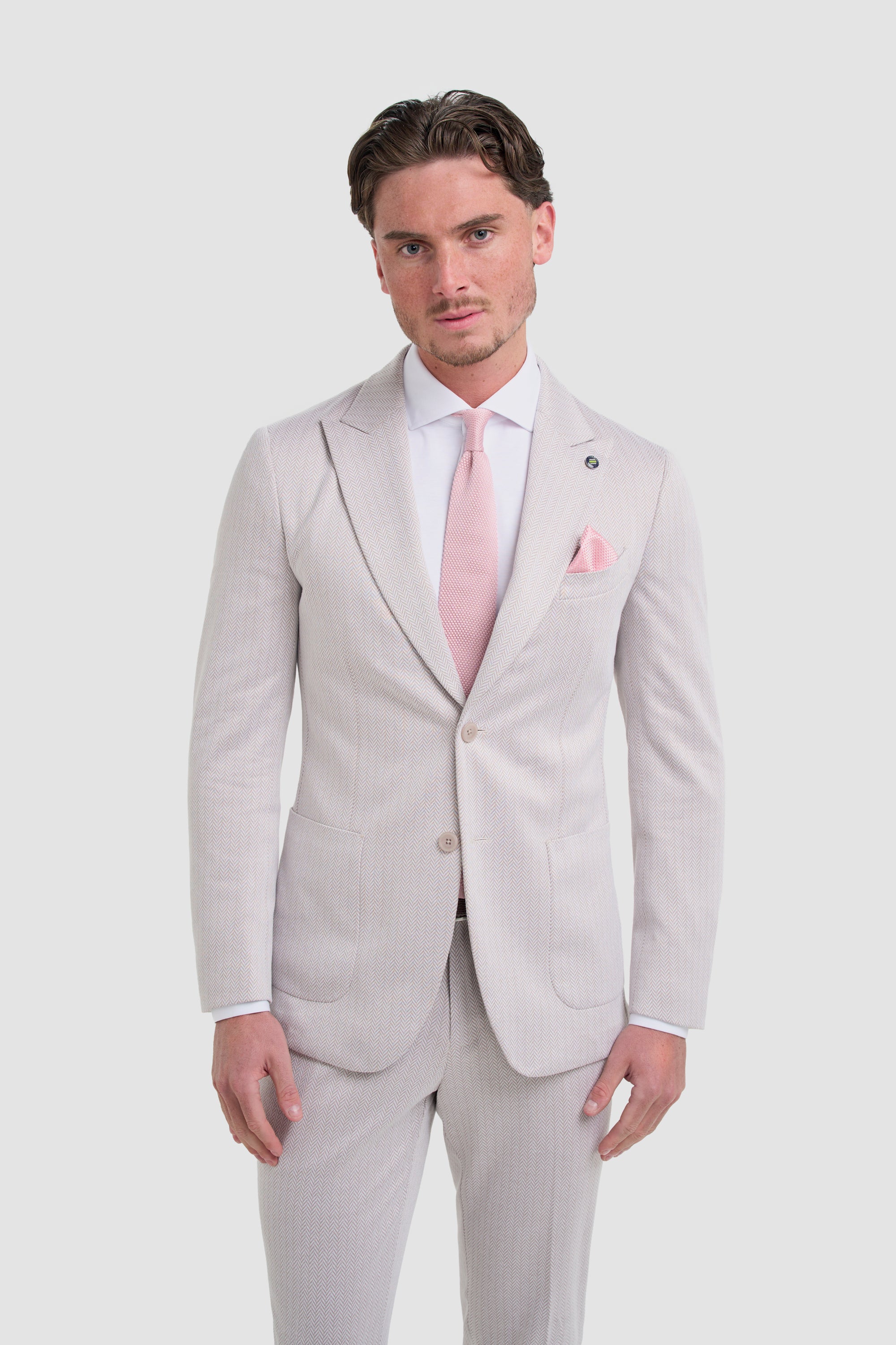 Vasco Beige Two Piece Suit