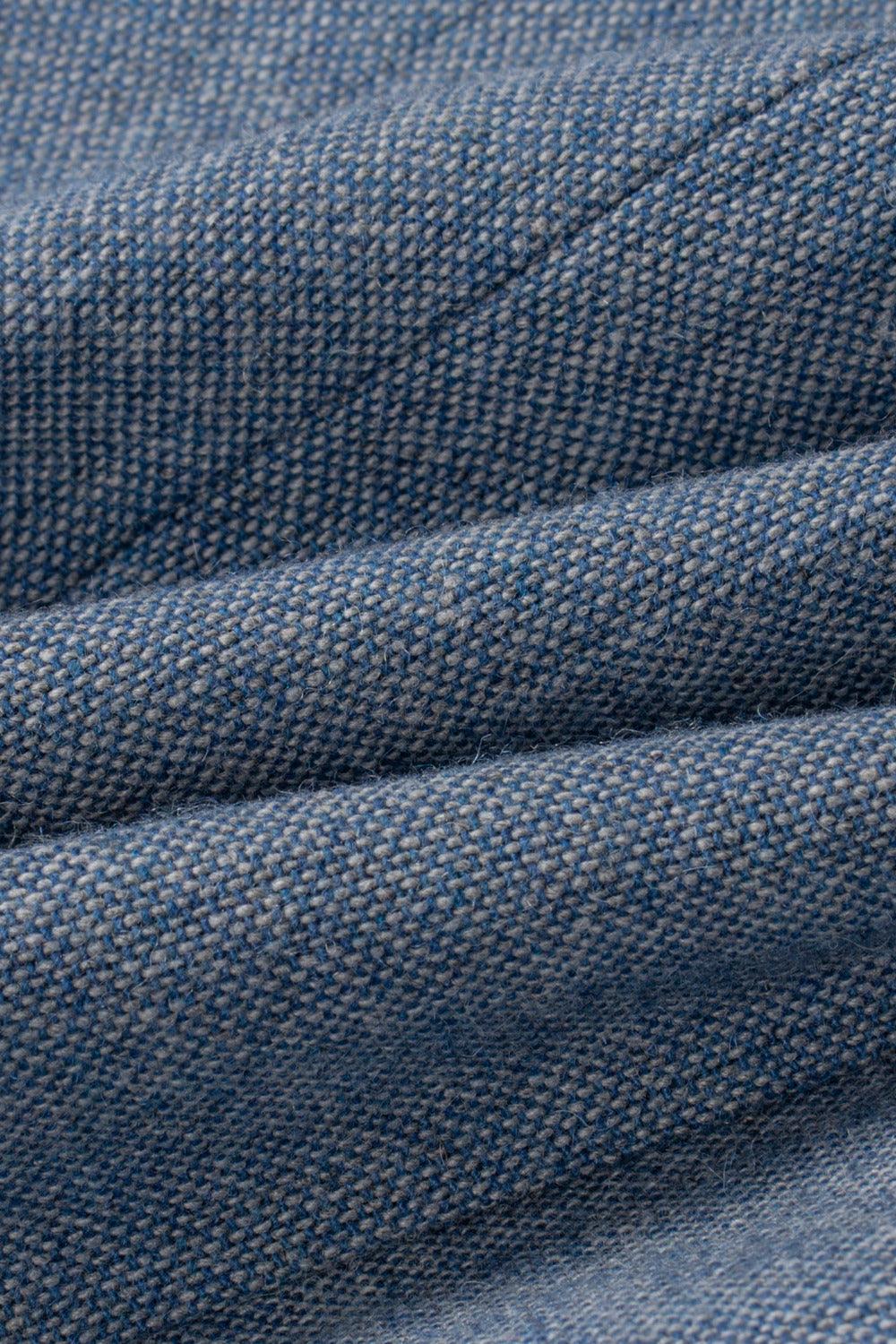 Wells Blue Tweed three piece suit fabric swatch