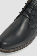 Hector Black Lace Up Leather Boot