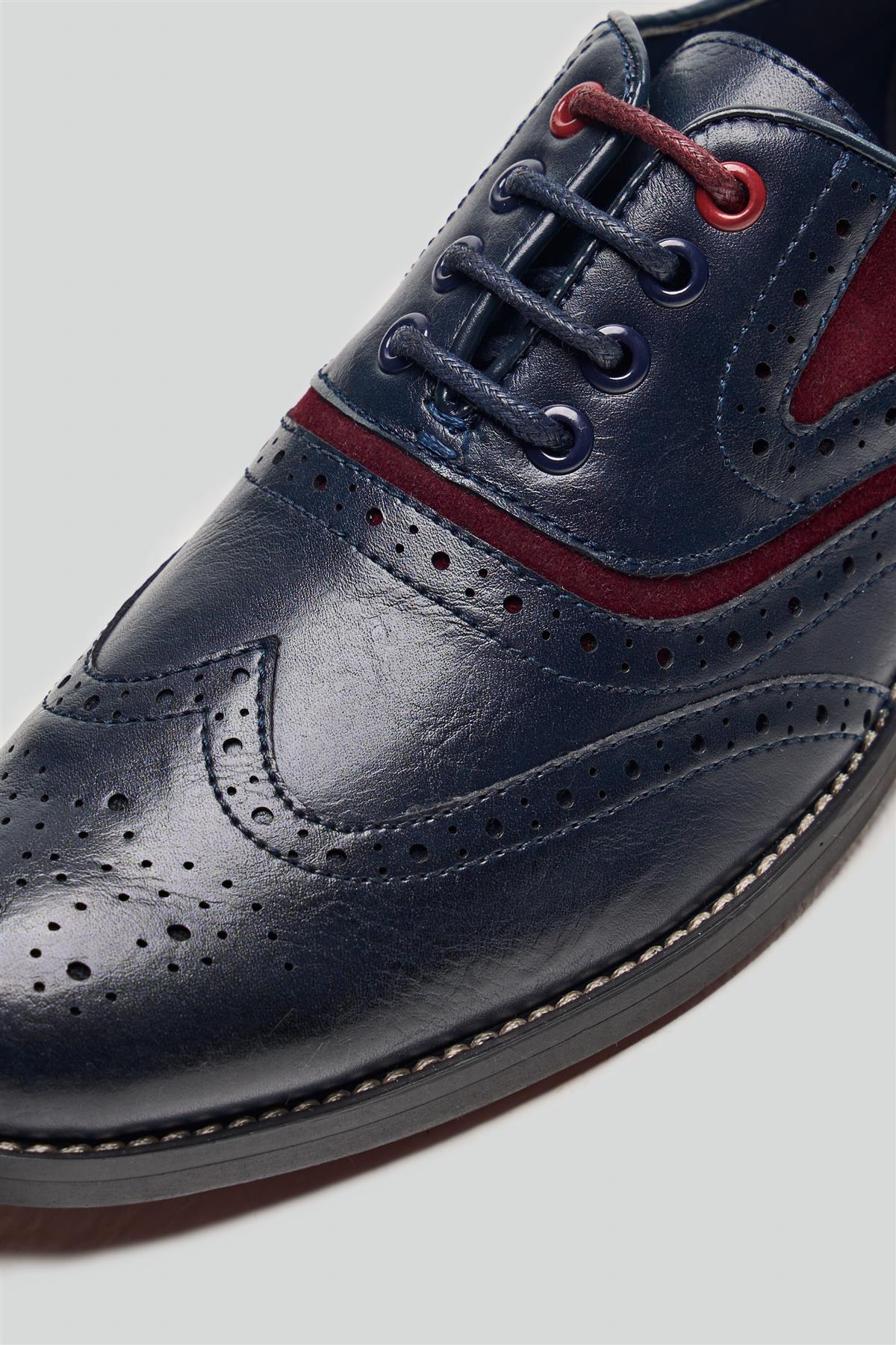 Boys Russel Navy/Red Shoes