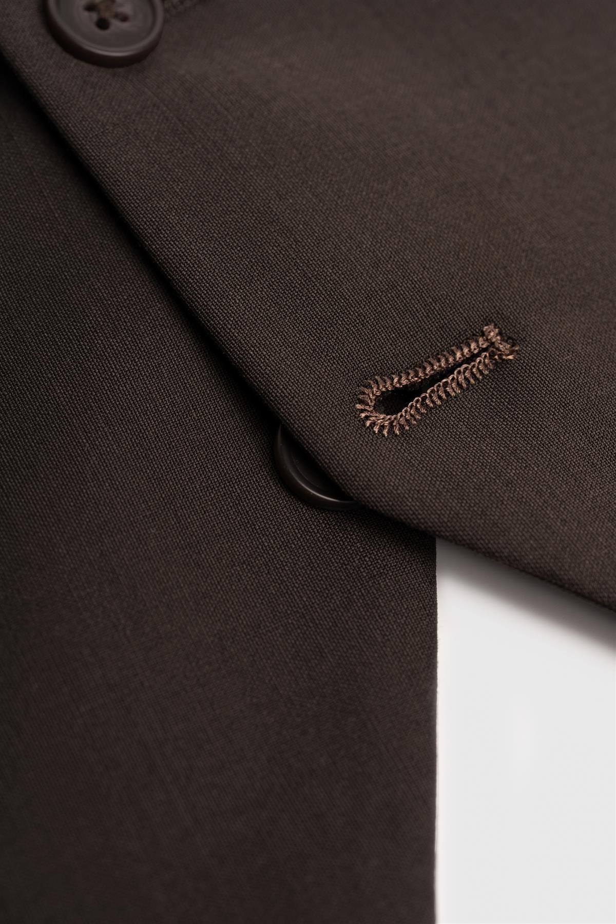 Bond Wool Rich Auburn Waistcoat - House of Cavani