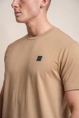 Bogart sand T-shirt front detail