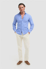 Ashley Stripe  Blue Shirt - House of Cavani