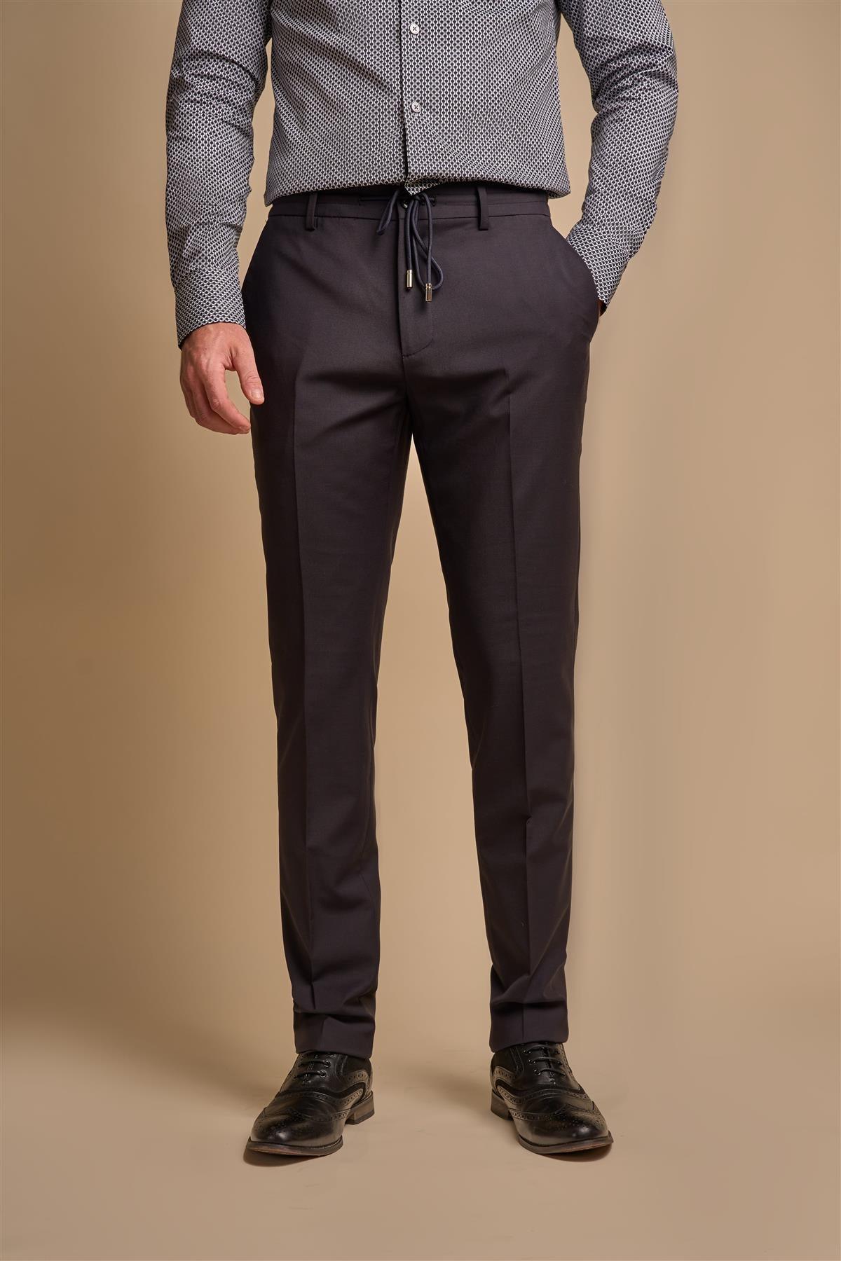 amadeus navy trouser front