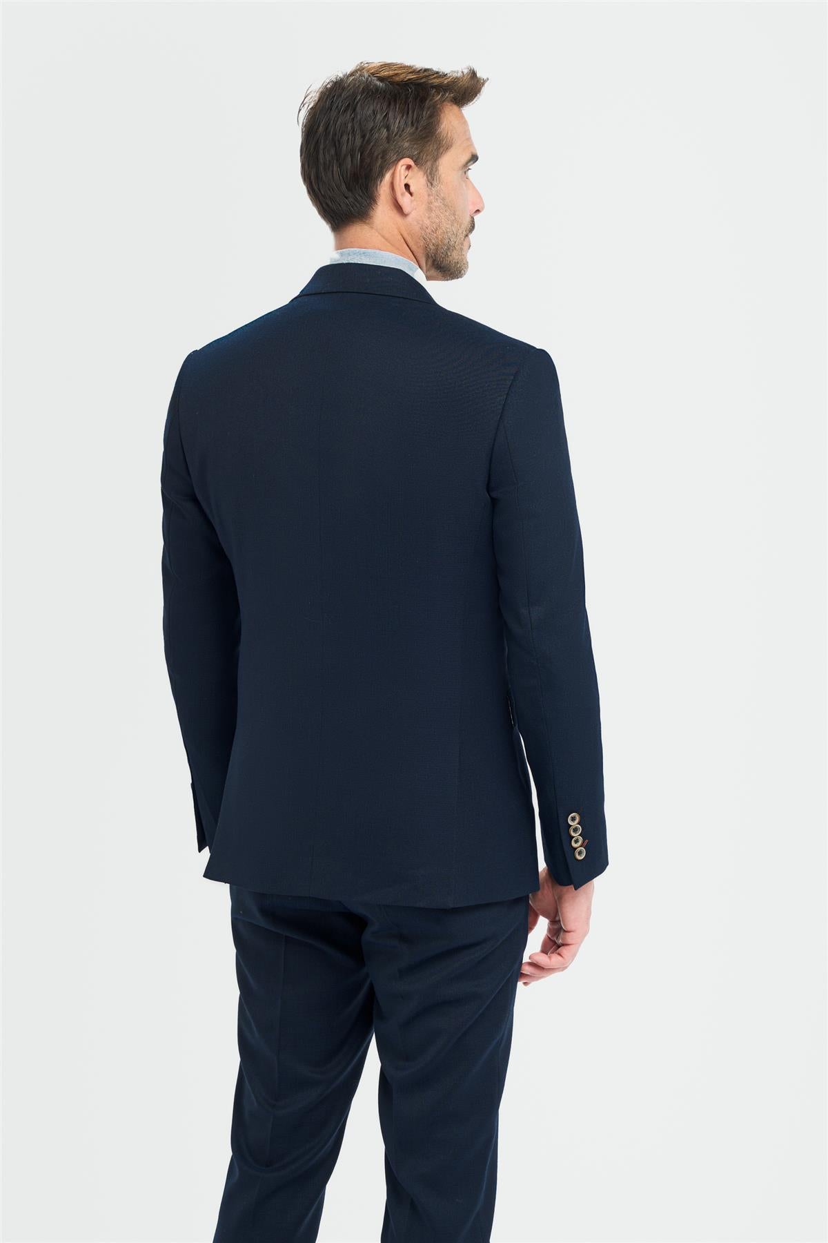 Tropez Navy Three Piece Suit