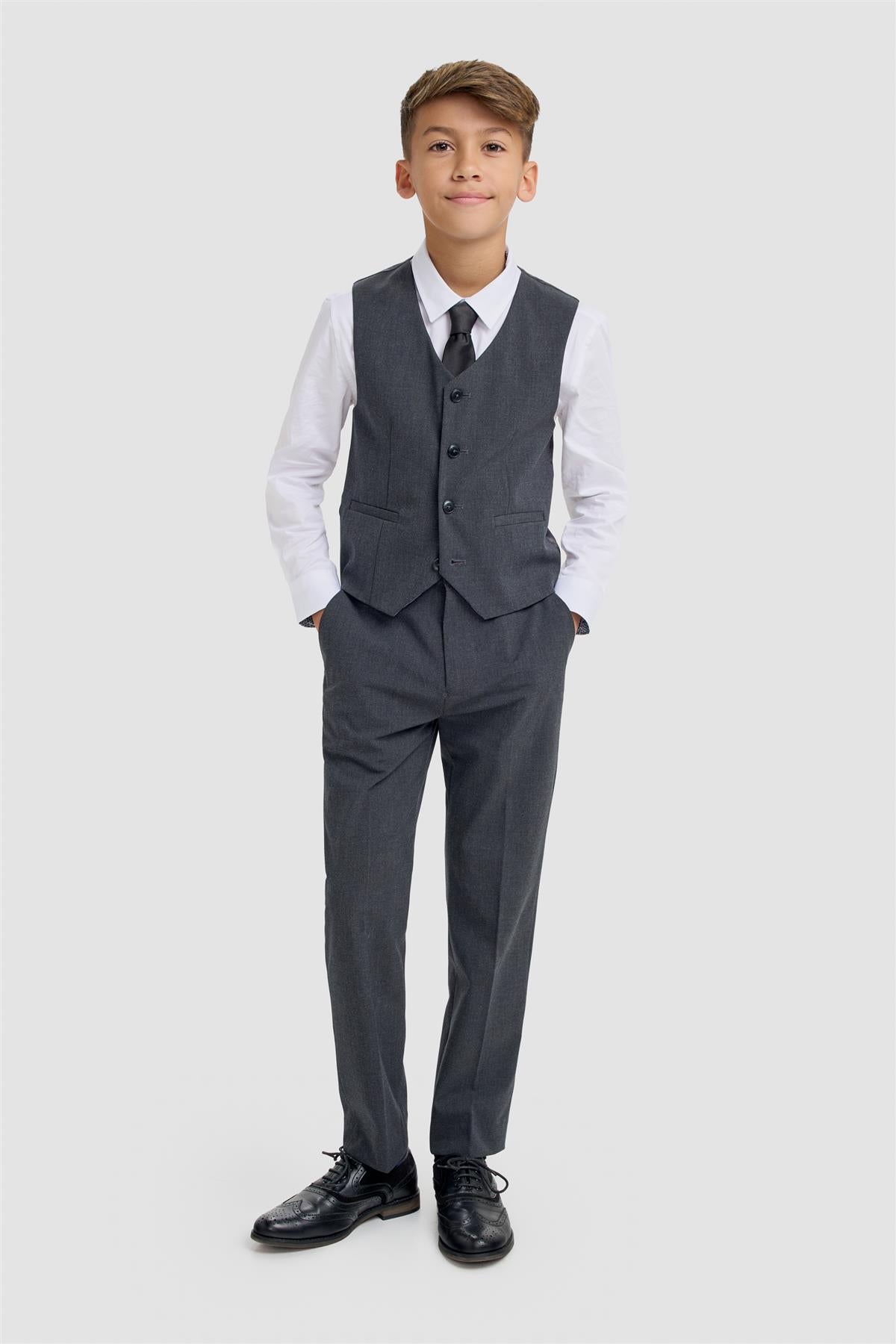 Boys Malibu Charcoal Suit