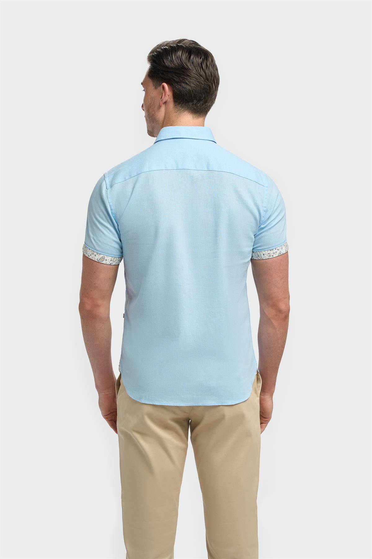 Matera Sky Blue Short Sleeve Shirt