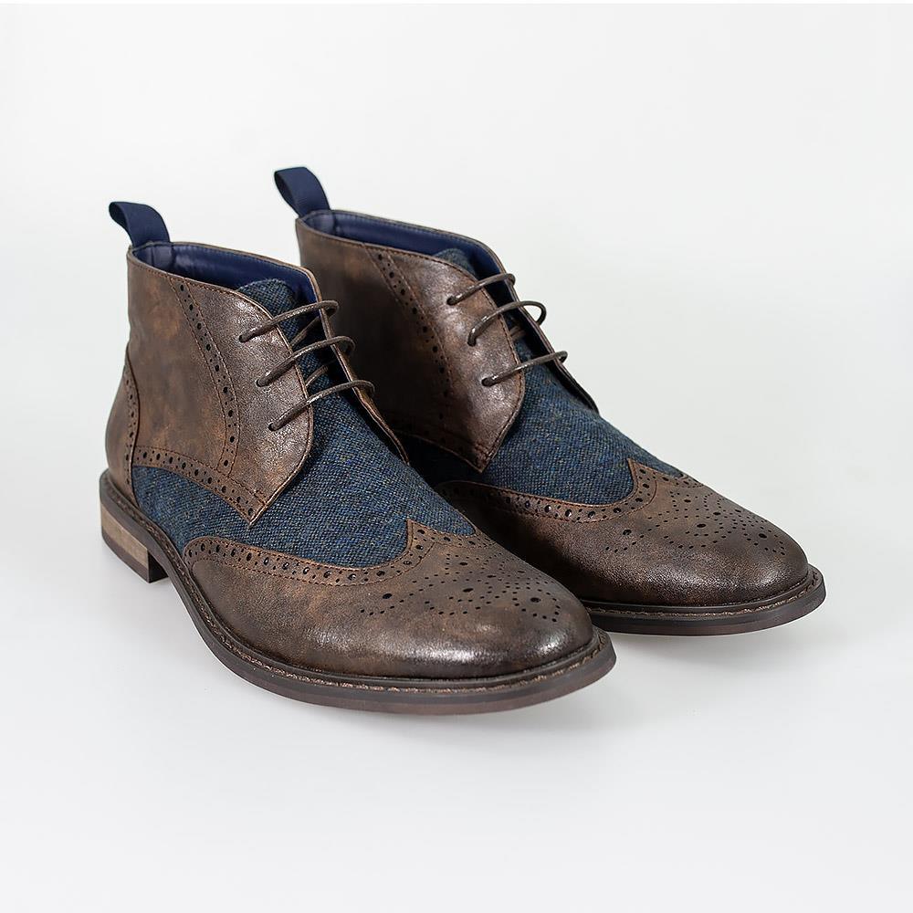 Curtis Grey Lace Up Boots