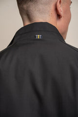 Kasper black bomber jacket back detail