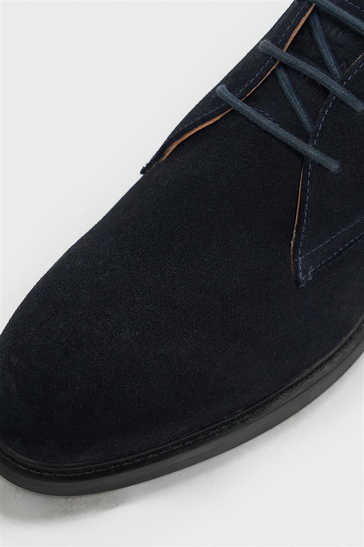 Fernando Navy Lace Up Suede Chukka Boot