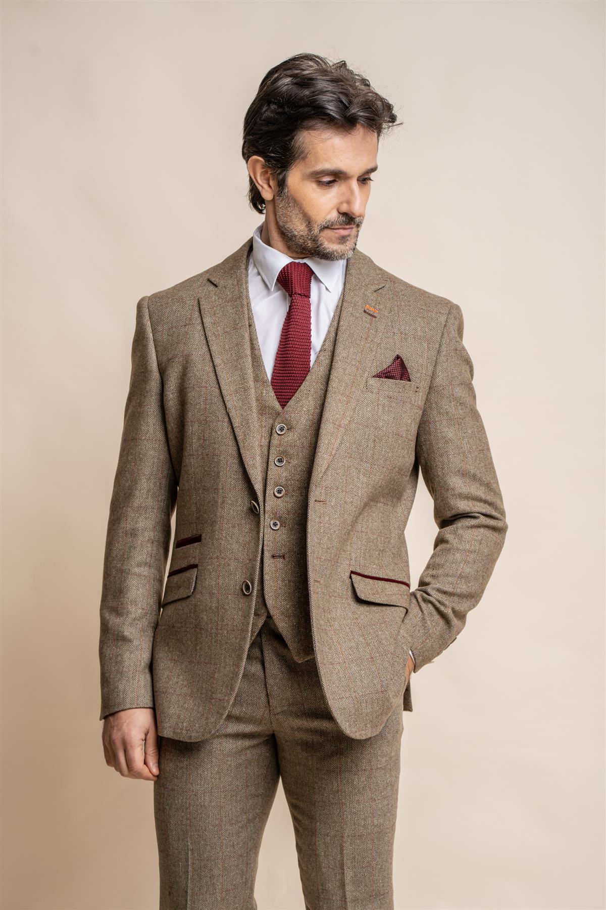 Gaston Sage Three Piece Suit