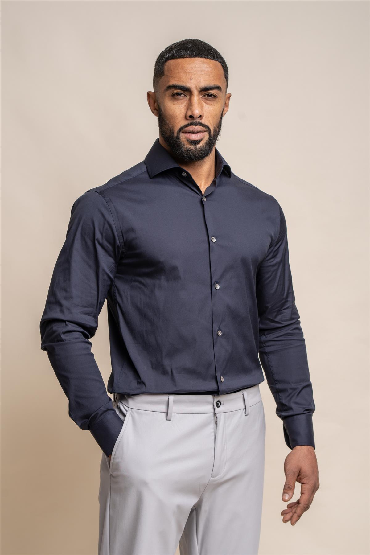 Monaco navy shirt front