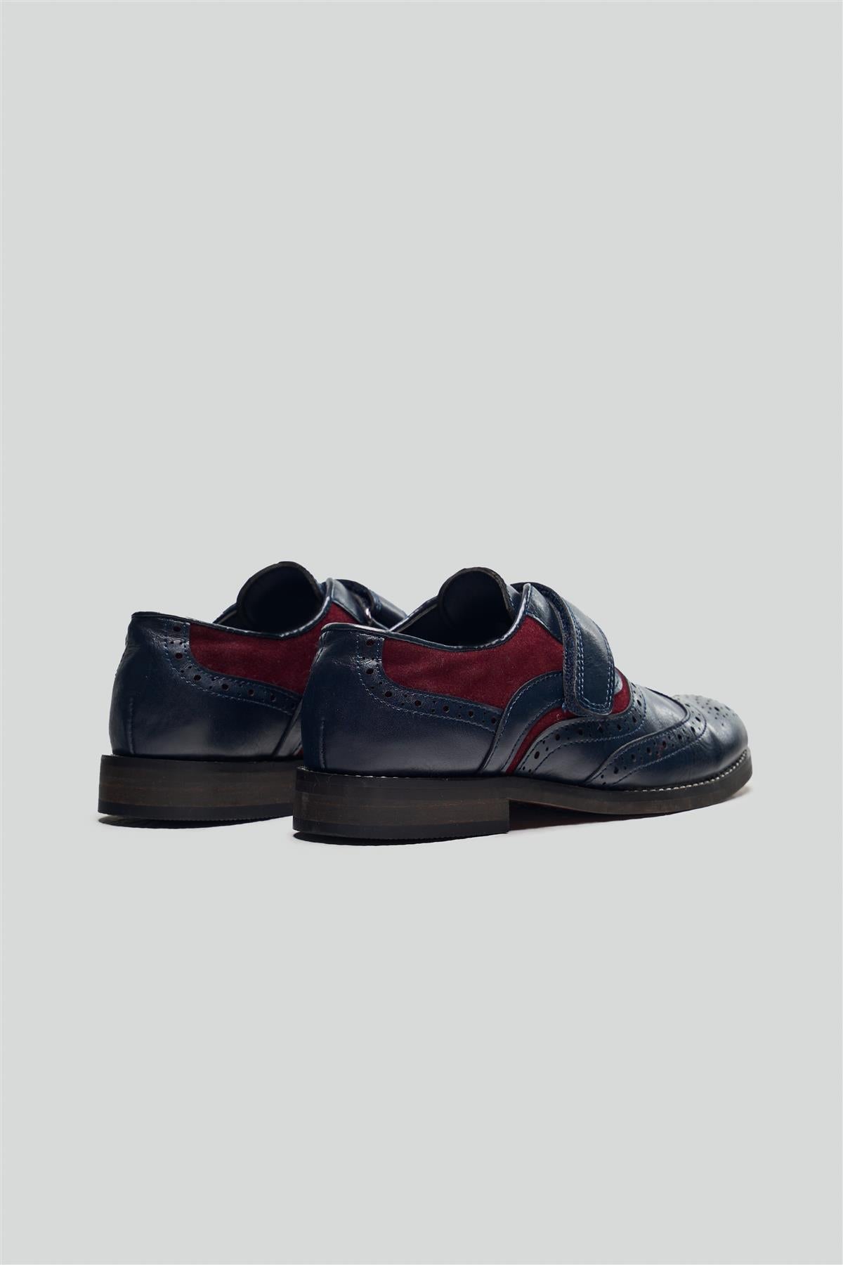 Boys Russel Navy/Red Shoes