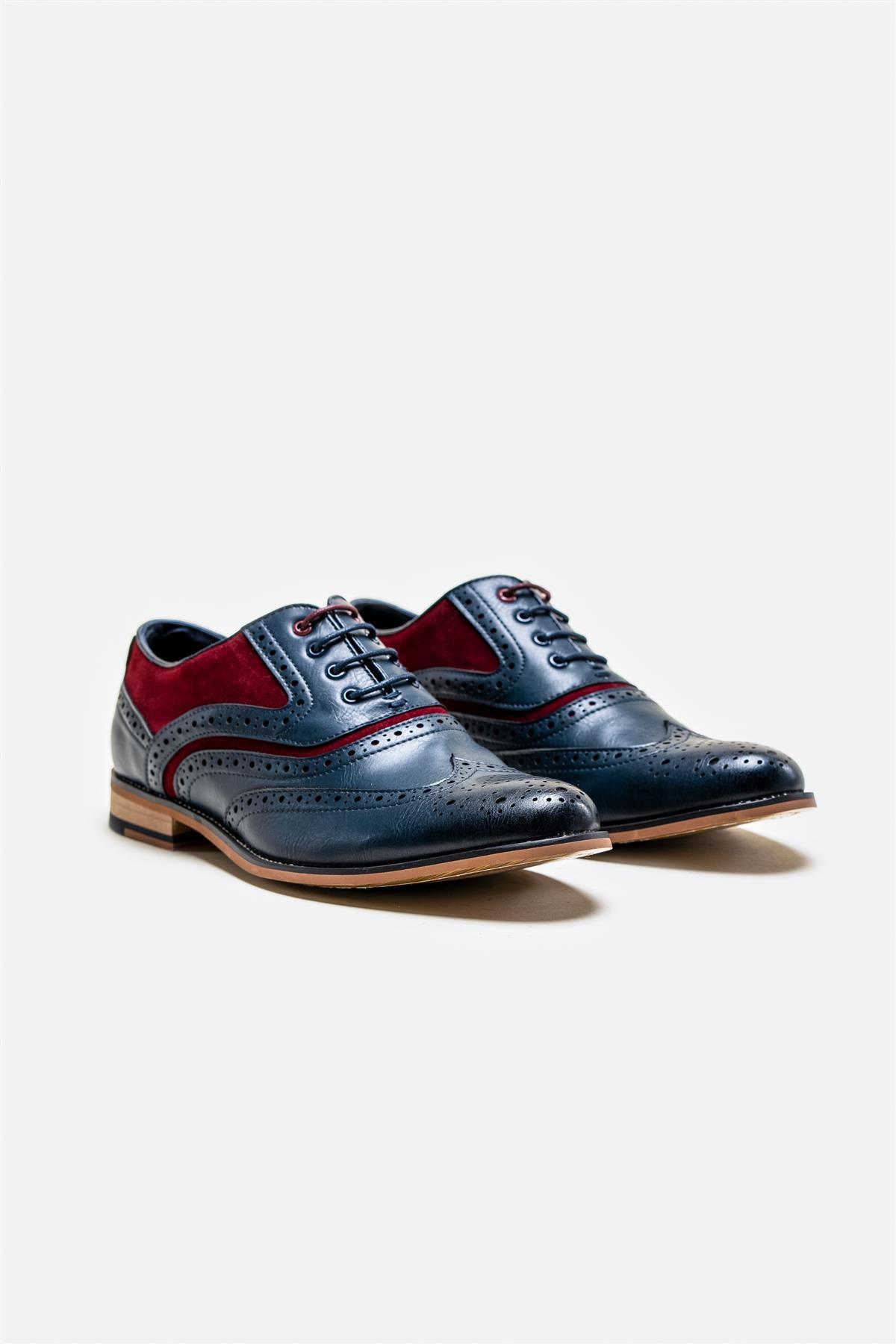 Ethan Navy Red Shoe Front