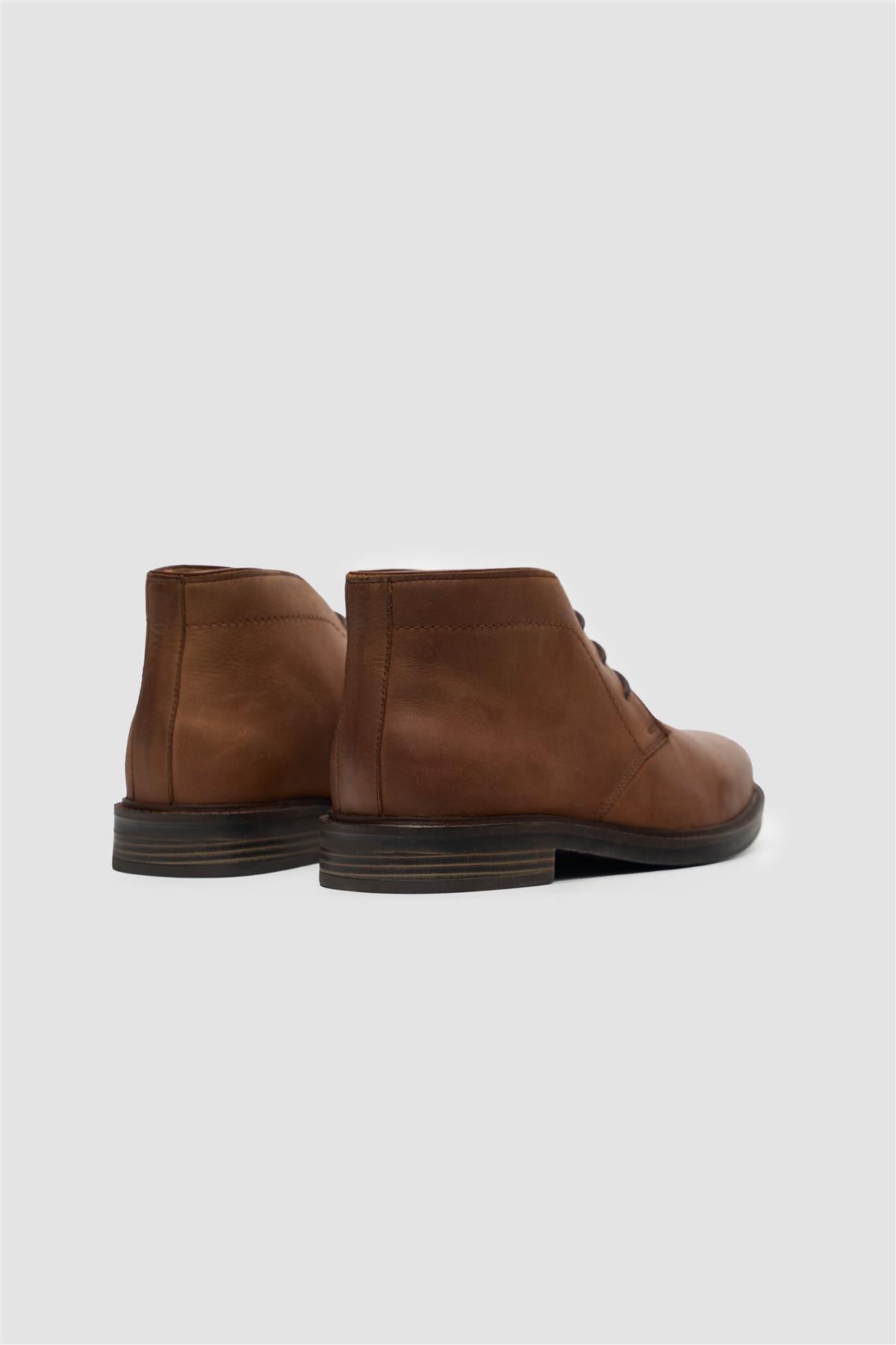 Hector Tan Lace Up Leather Boot