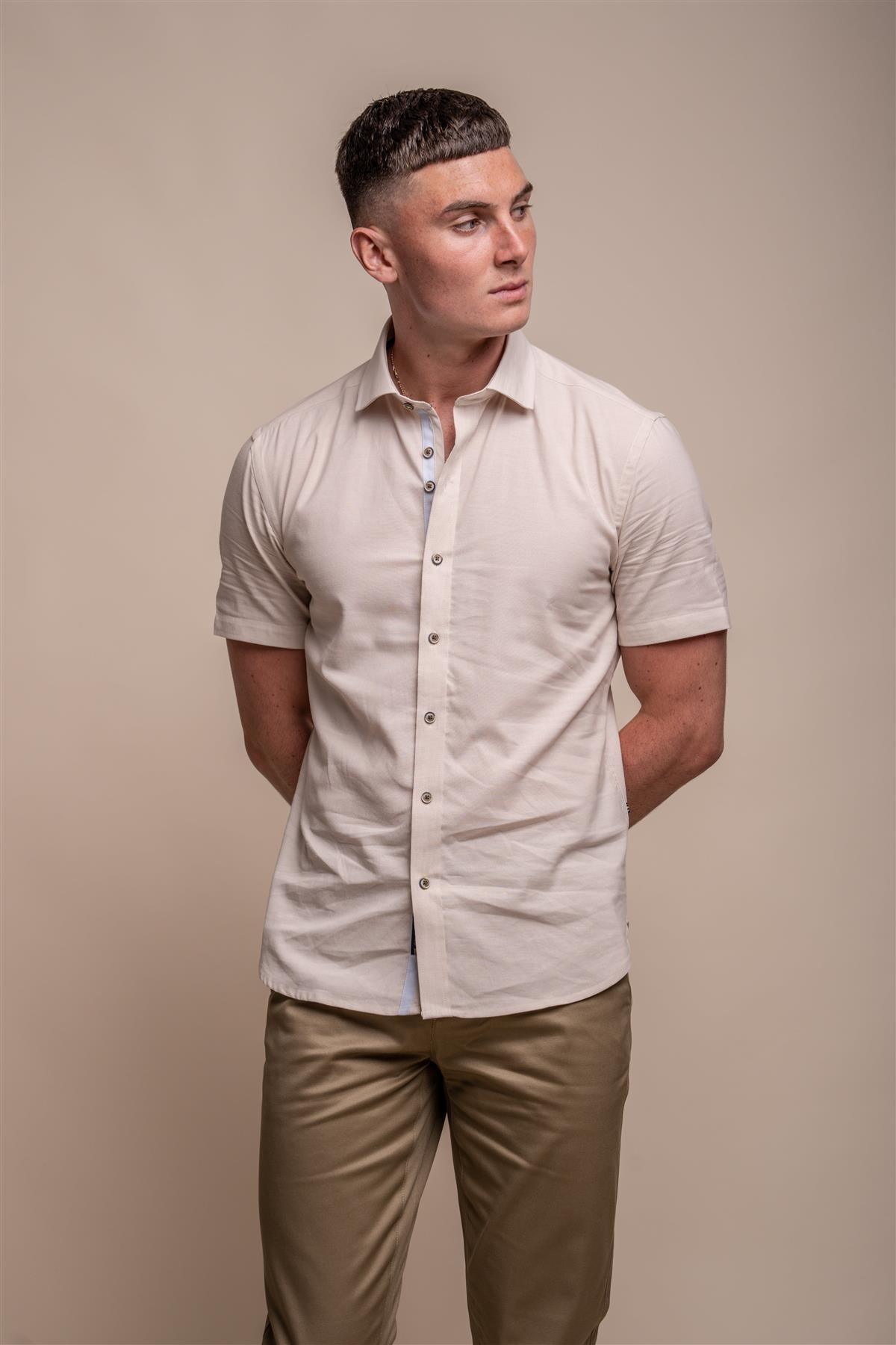 Fuego sand half sleeve shirt front