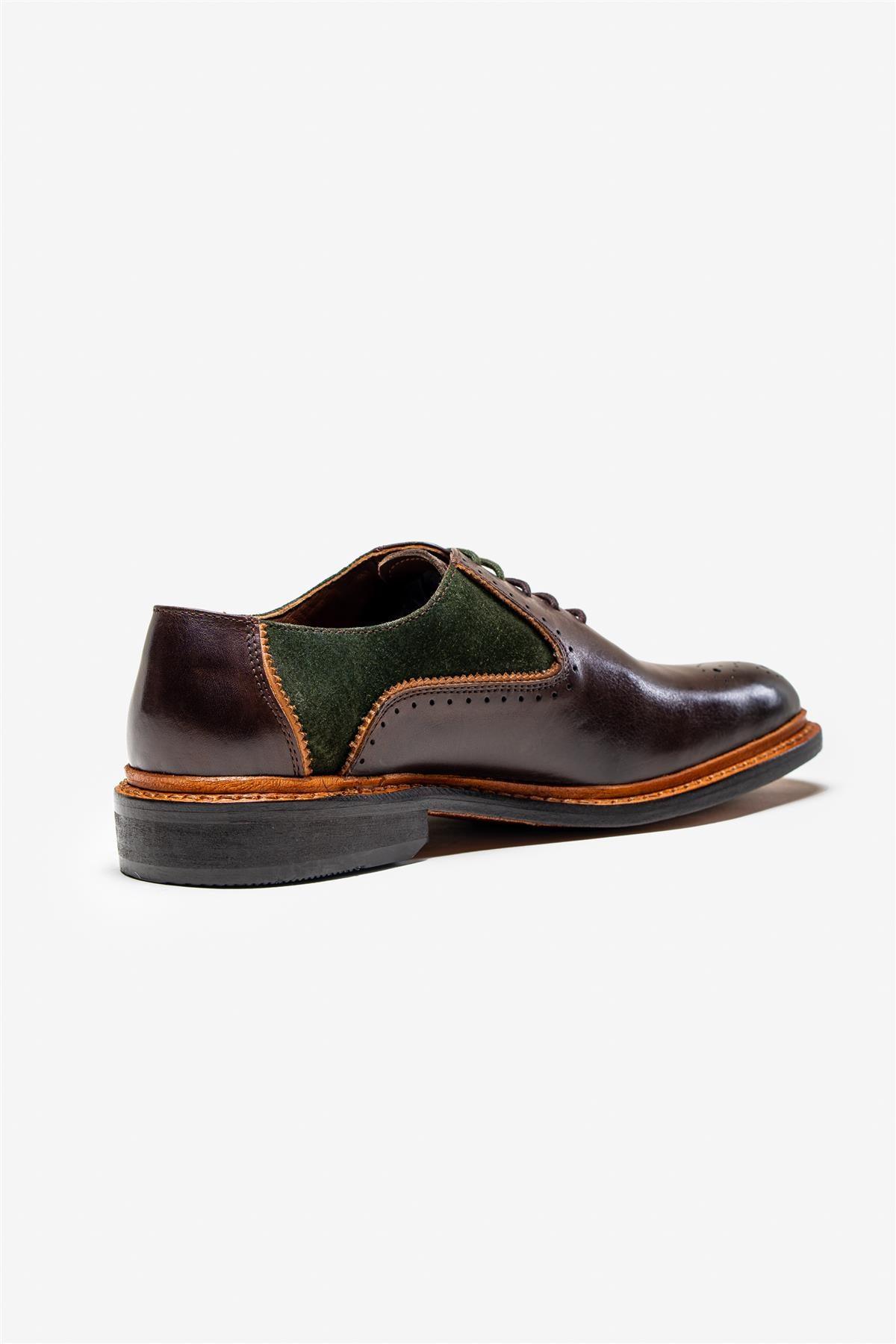 Brentwood brown/olive shoes back