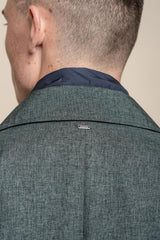 Brando mac olive long coat back detail