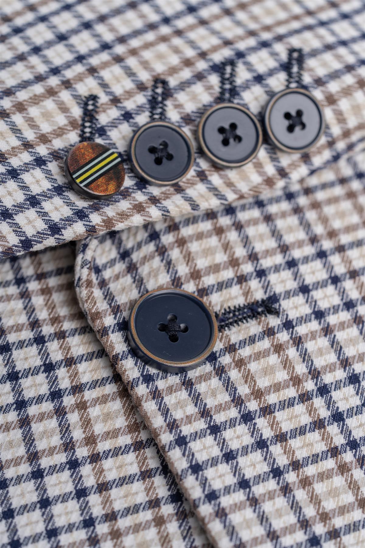 Ennis Beige Blazer - House of Cavani