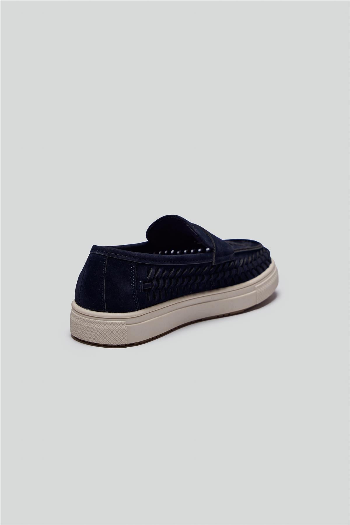 Boys Troy Navy Loafers