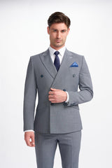 Bond Puppy Tooth Double Breasted Two Piece Suit