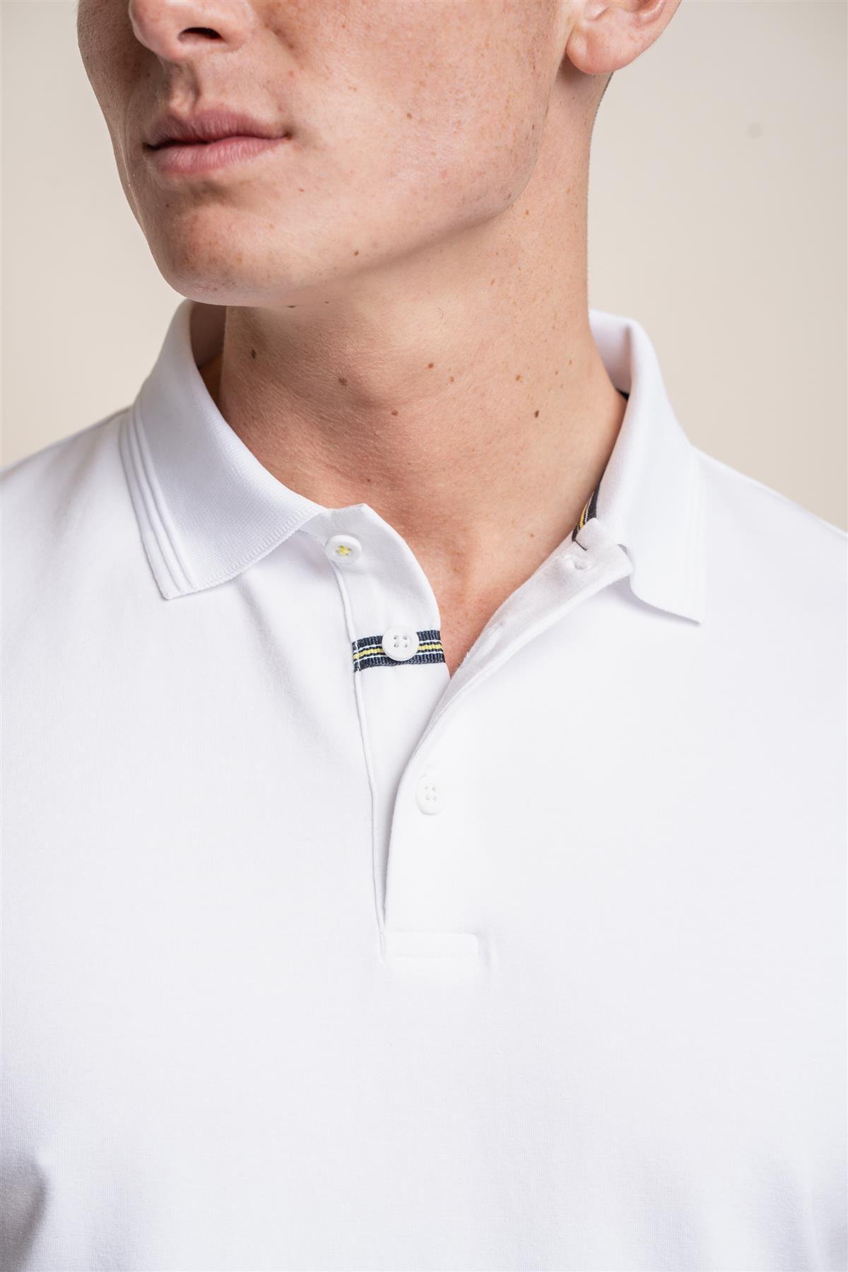 Kelsey sage polo T-shirt front detail