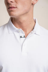 Kelsey sage polo T-shirt front detail