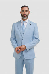 Malibu Sky Three Piece Suit - House of Cavani