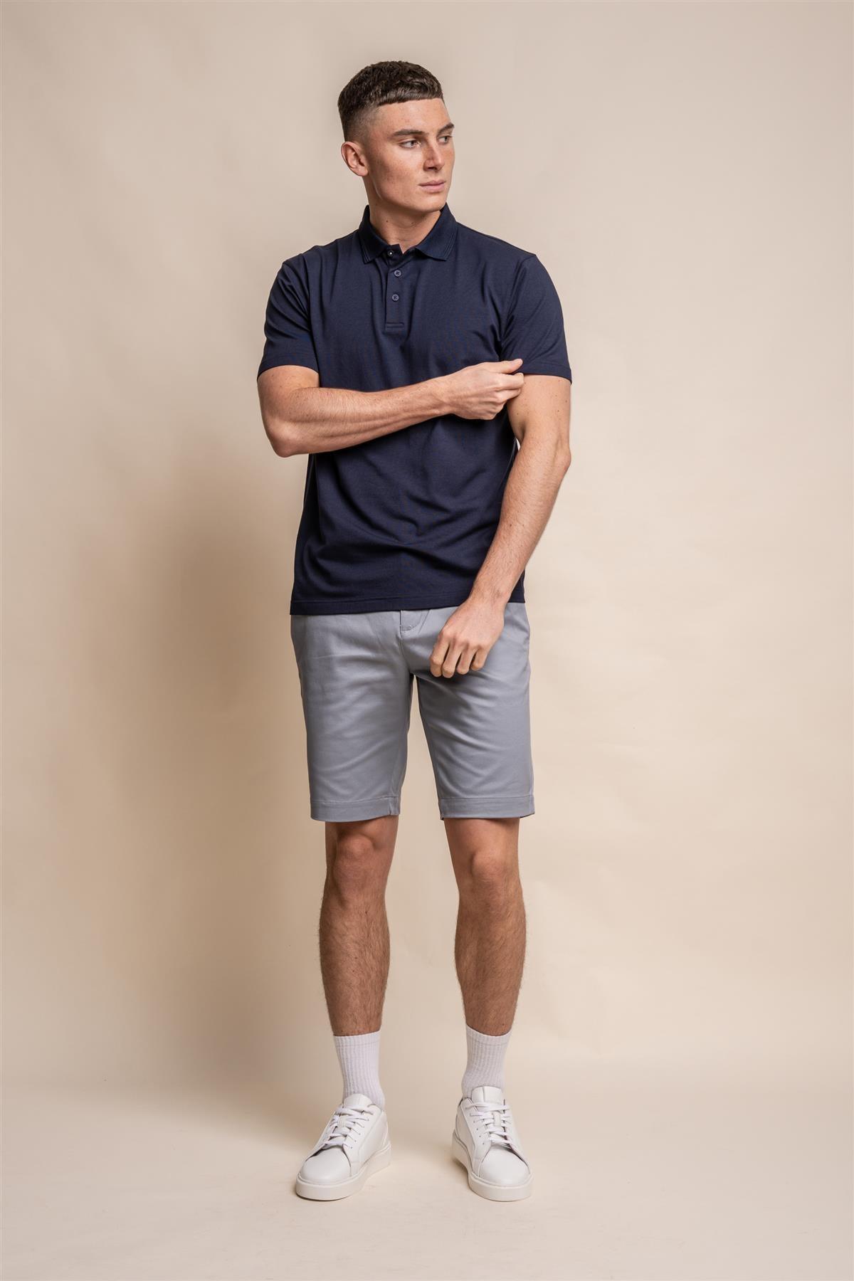 Kelsey navy polo T-shirt front