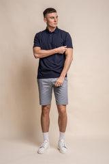 Kelsey navy polo T-shirt front