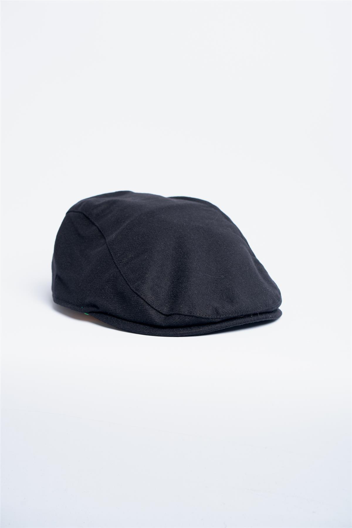 alfie black flat cap