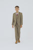 Boys Albert Brown Tweed Check Suit