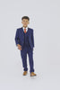 Boys Kaiser Blue Check Three Piece Suit