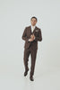Thomas Dark Mahogany Tweed Three Piece Suit