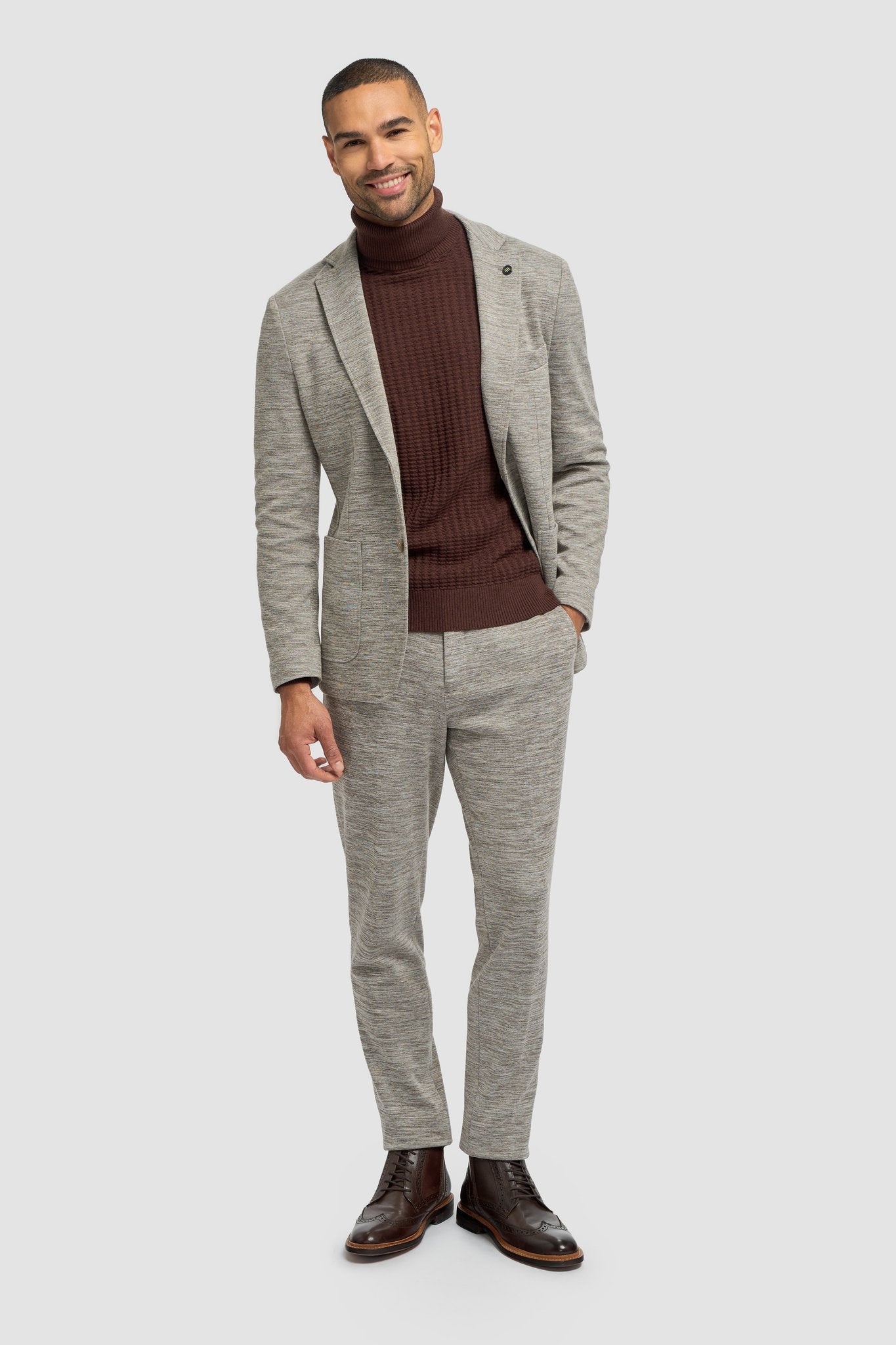 Columbus Taupe Two Piece Suit
