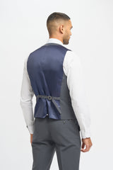 Bond Wool Rich Charcoal Three Piece Suit - House of Cavani