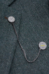Thomas Lush Olive Tweed Three Piece Suit - House of Cavani