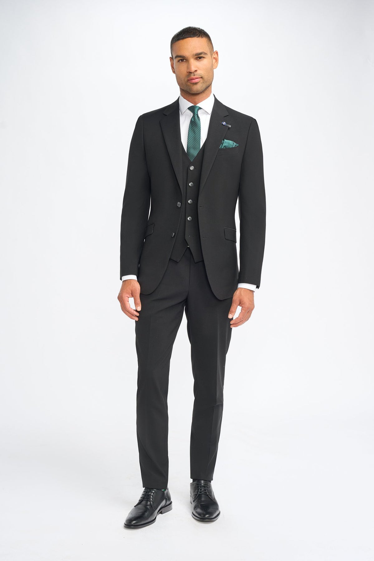 Malibu Black Three Piece Suit